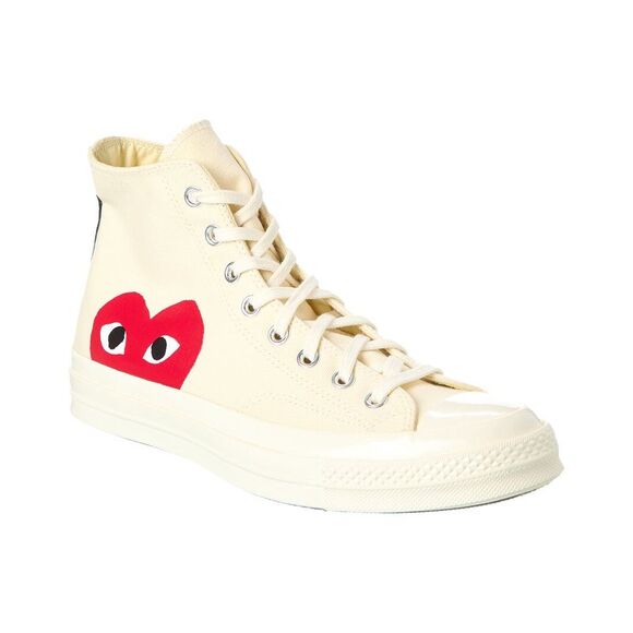 Converse X Comme Des Garçons Play Canvas High-Top Sneaker White